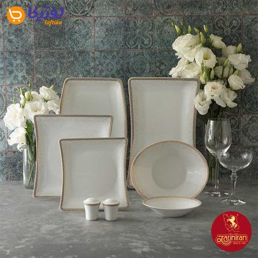 سرویس چینی زرین وینچی طرح ریوا طلایی 6 نفره 30 پارچه درجه یک
